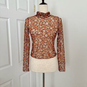 Altar’d State Mesh Floral Top